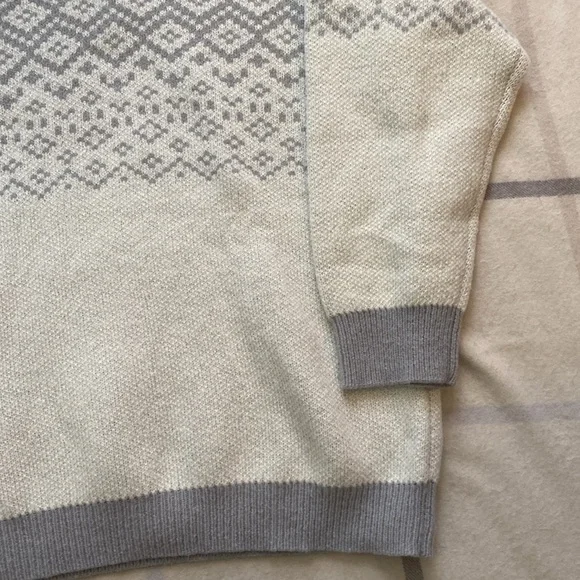 LuLaRoe Gray and Cream Holiday Crewneck Sweater - Picture 6 of 11